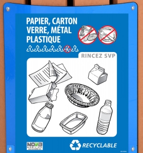 kit of 2 aluminum plates and Recyclable sticker, 8 x 10 in